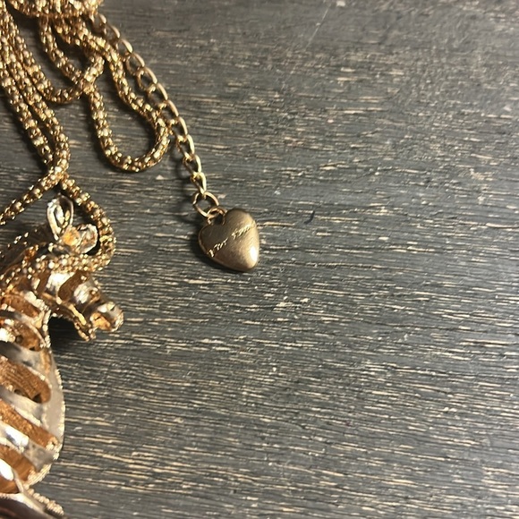 Betsey Johnson 3D Rhinestone Zebra Long Necklace - Picture 4 of 5